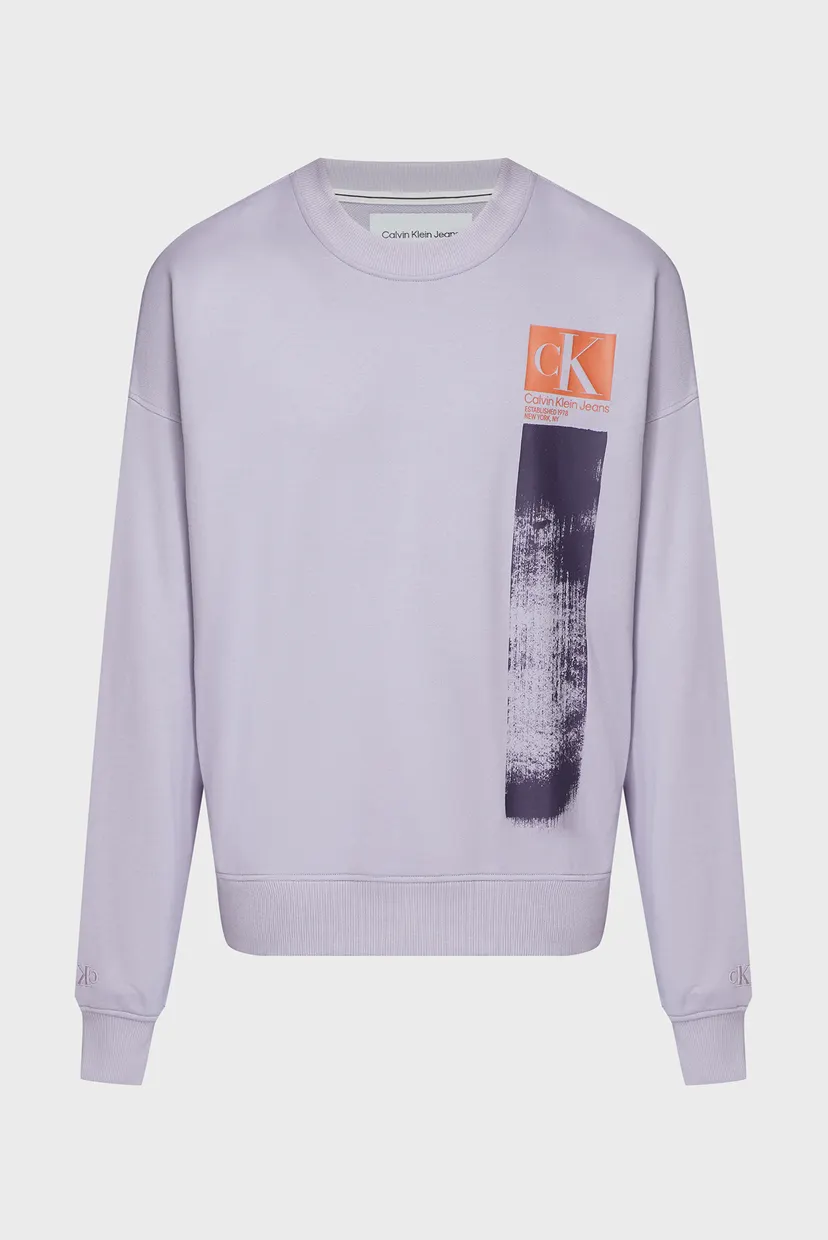 Чоловічий бузковий світшот BRUSHSTROKE CREW NECK 6