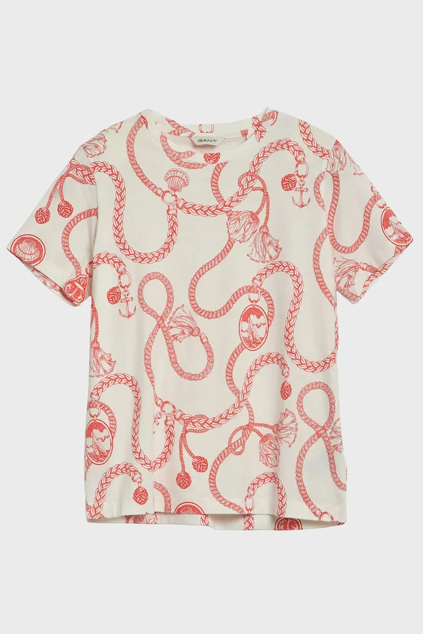 Жіноча біла футболка з візерунком REG SAILING PRINT SS T-SHIRT 6
