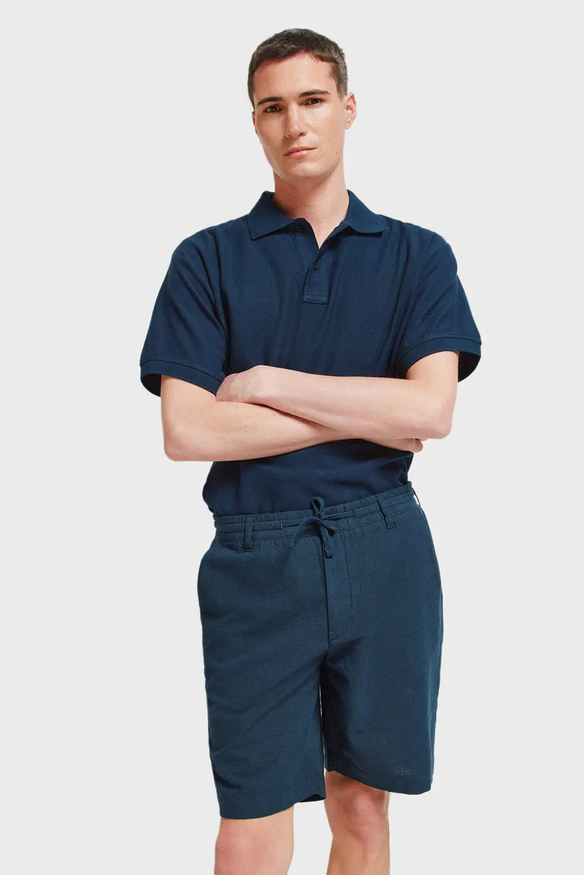 Мужские темно-синие шорты slim fit 5