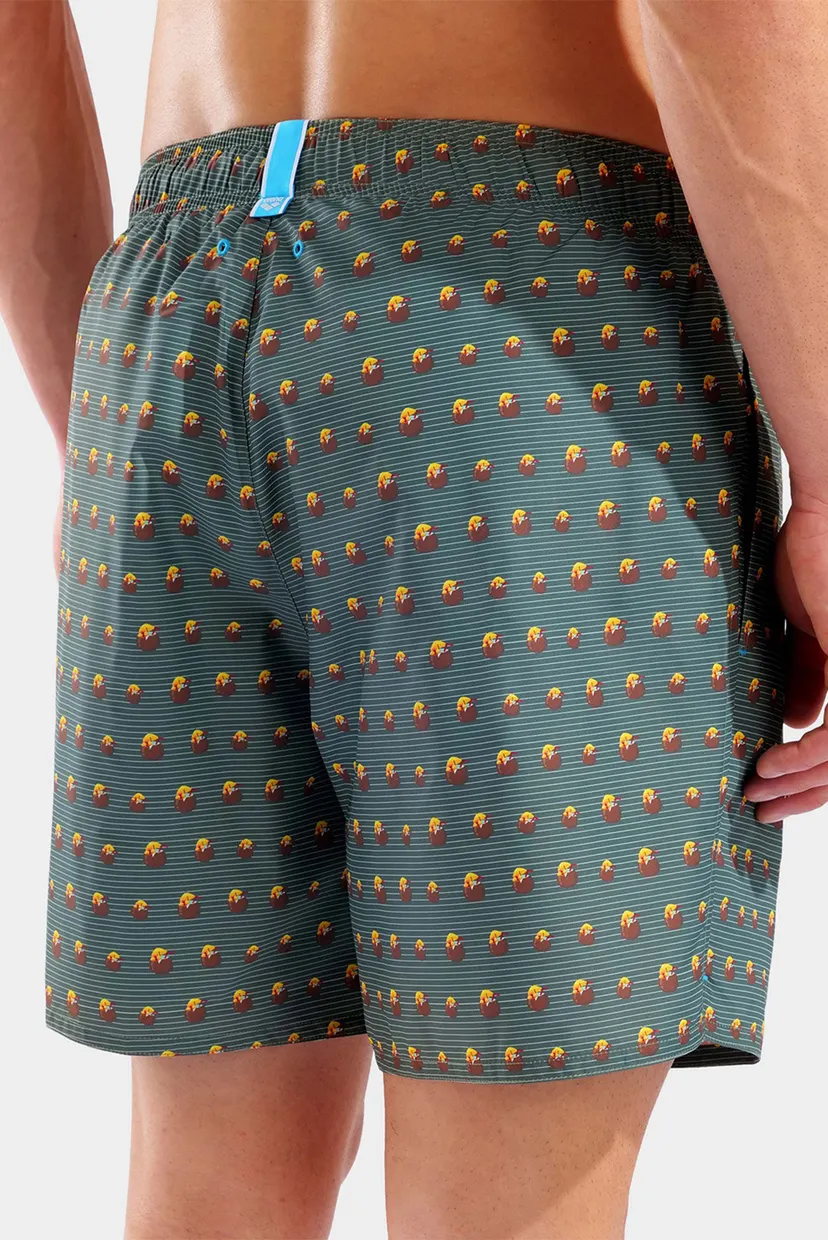 Чоловічі зелені плавальні шорти з візерунком WATER PRINTS BEACH BOXER AO 5