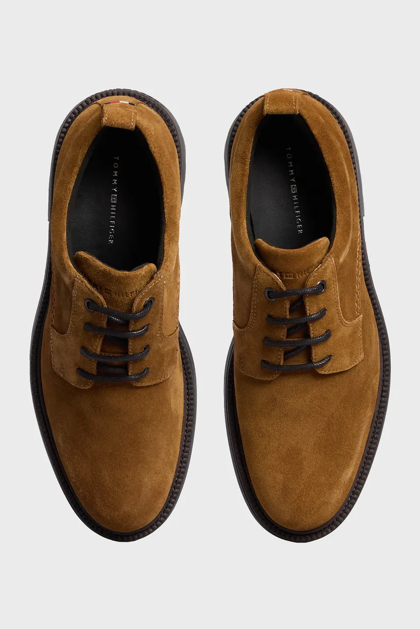 Мужские коричневые замшевые дерби LIGHT HILFIGER LWT SUEDE SHOE 4