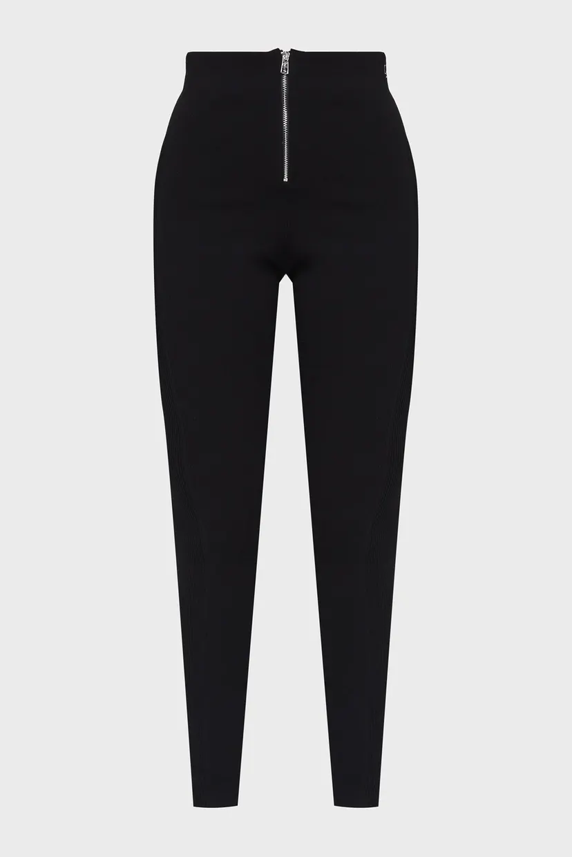 Женские черные леггинсы TIGHT ZIPPER 6