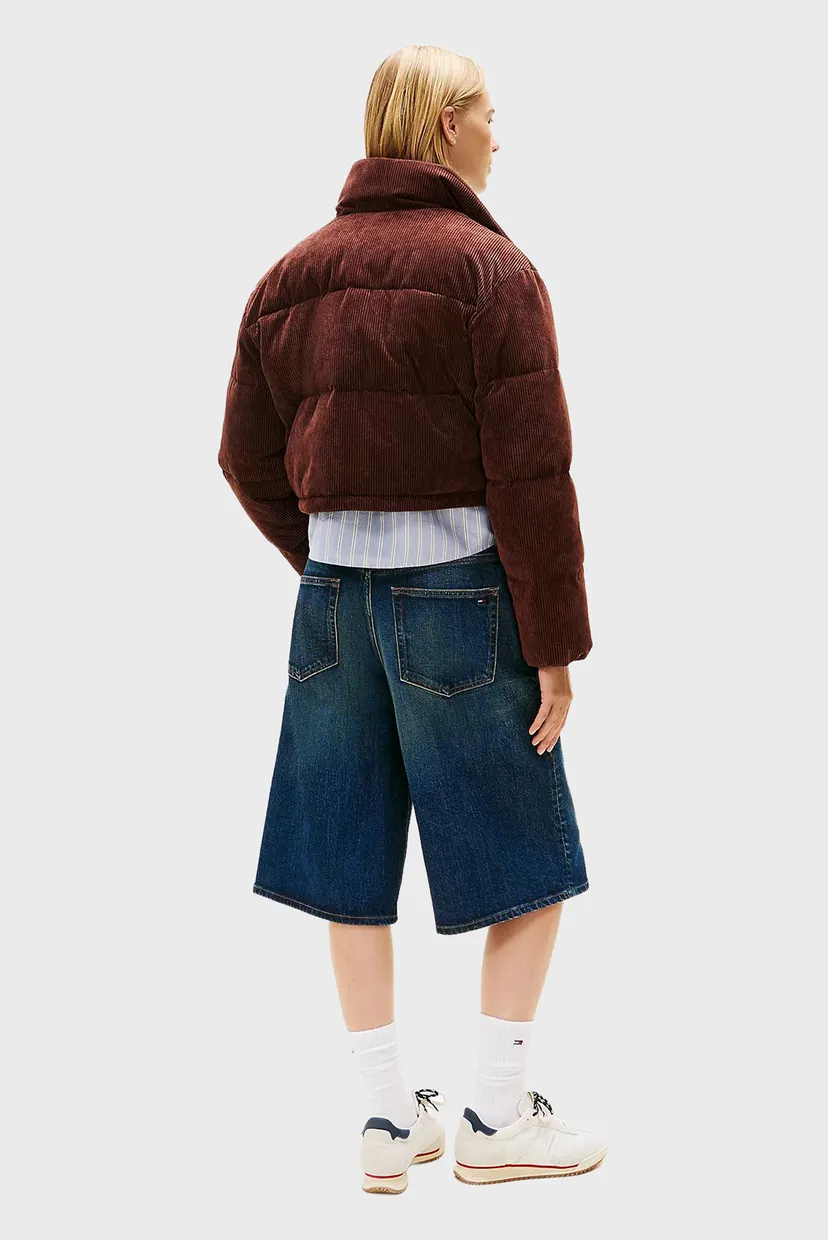 Жіноча коричнева вельветова куртка PUFFER 3
