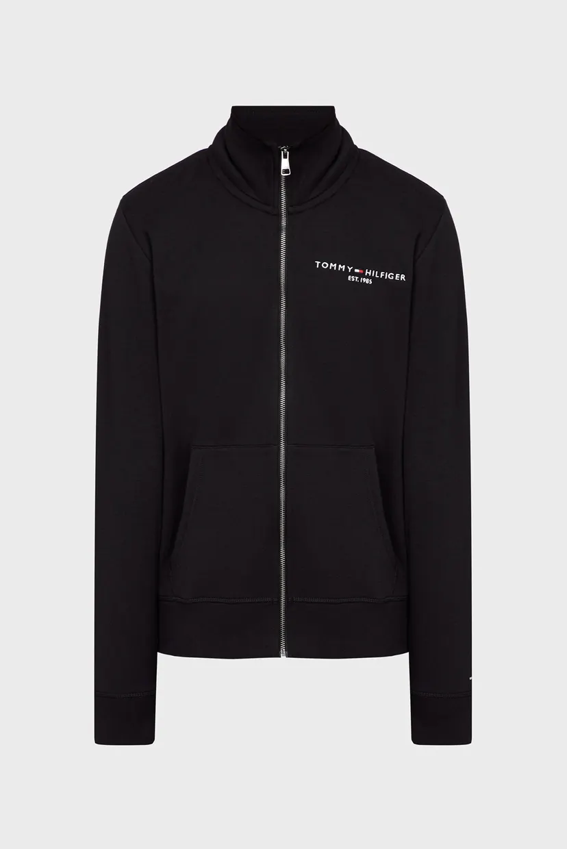 Чоловіча чорна спортивна кофта TOMMY LOGO ZIP THRU STAND COLLAR 6