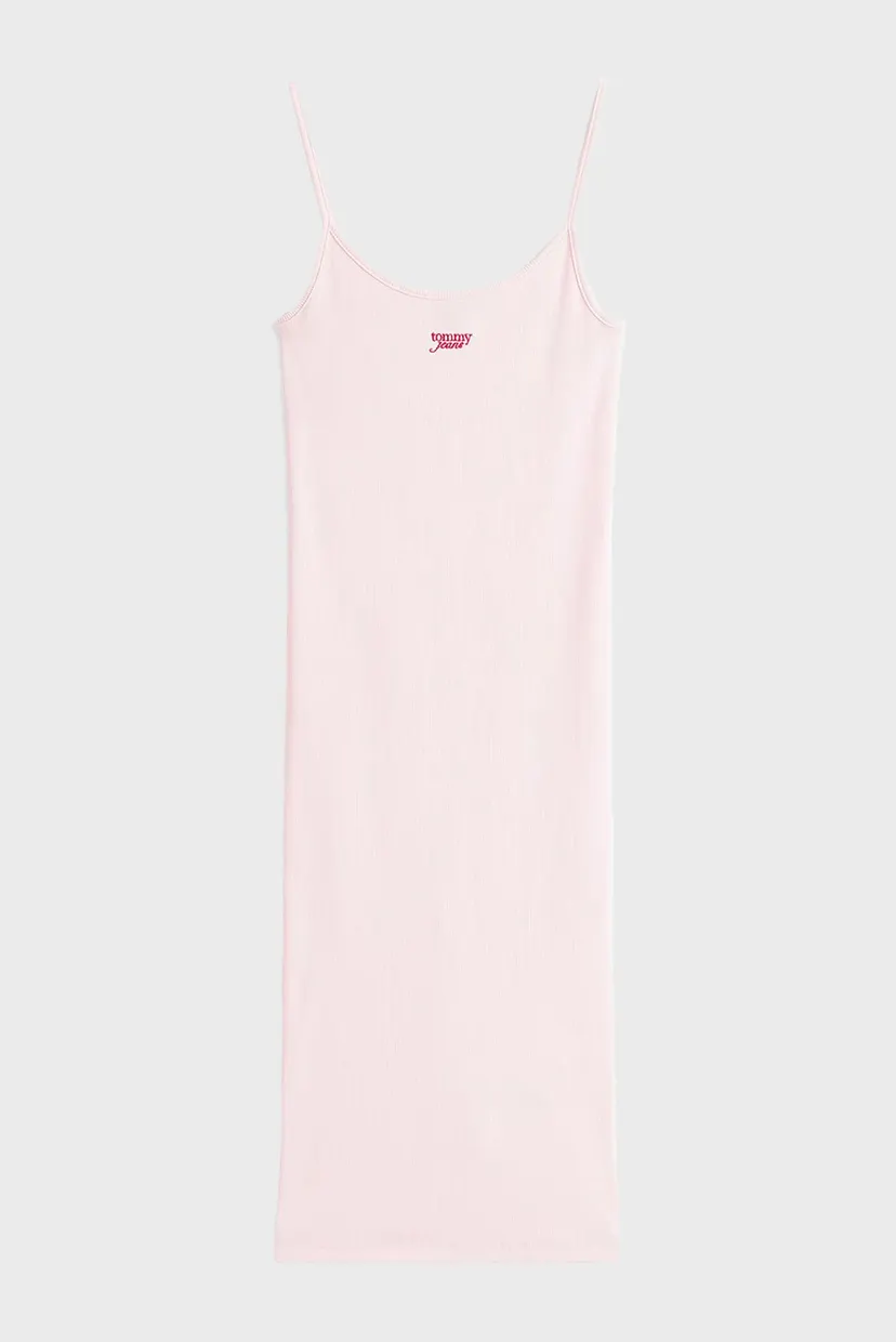 Женское розовое платье TJW SCRIPT STRAP MIDI DRESS EXT 5