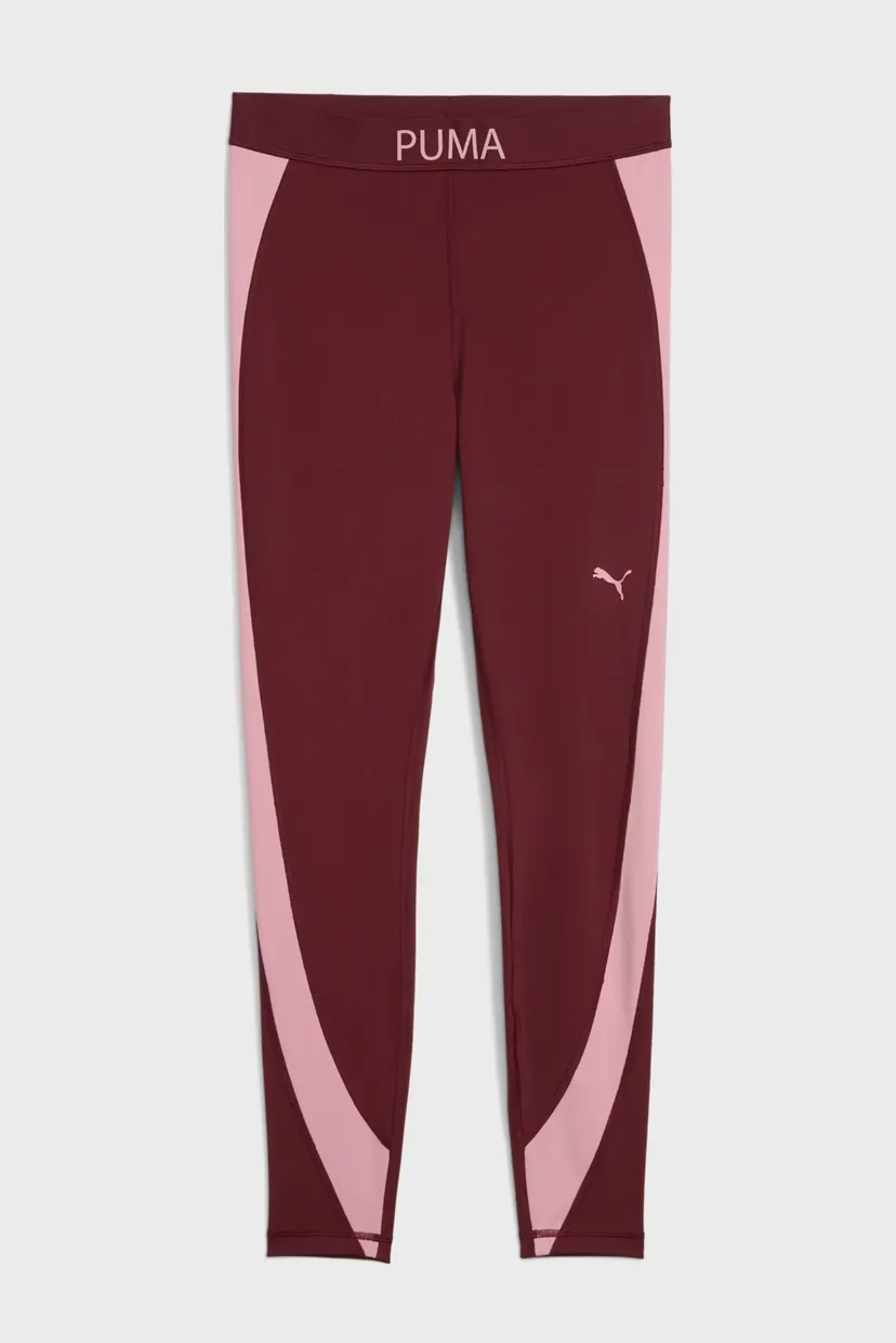 Жіночі бордові тайтси PUMA STRONG High-Waisted 7/8 Colour Block Tights Women 4