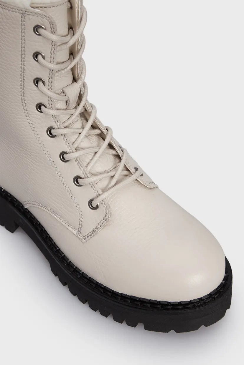 Женские белые кожаные ботинки TJW URBAN BOOT TUMBLED LTR WL 5