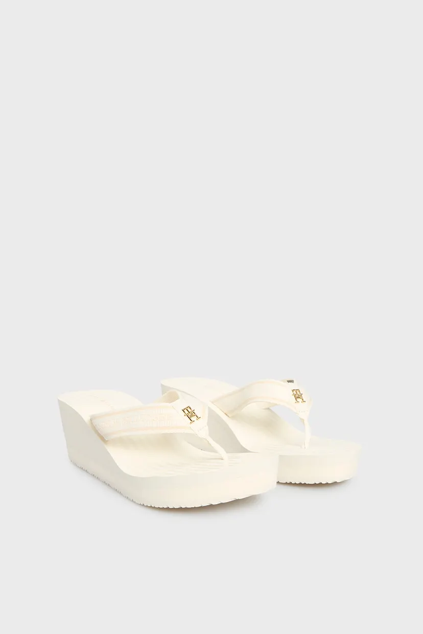 Женские белые вьетнамки TH STRIPES WEDGE BEACH SANDAL 3