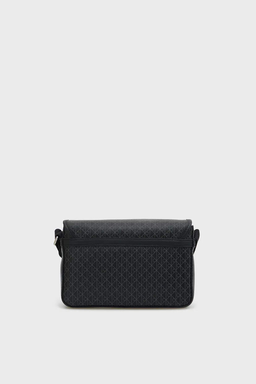 Мужская черная сумка с узором EMBLEM COATED FLAP 4