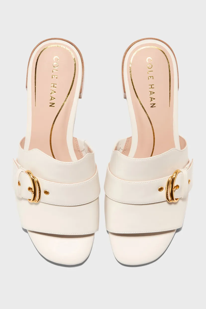 Женские белые кожаные мюли Crosby Slide Sandal 4