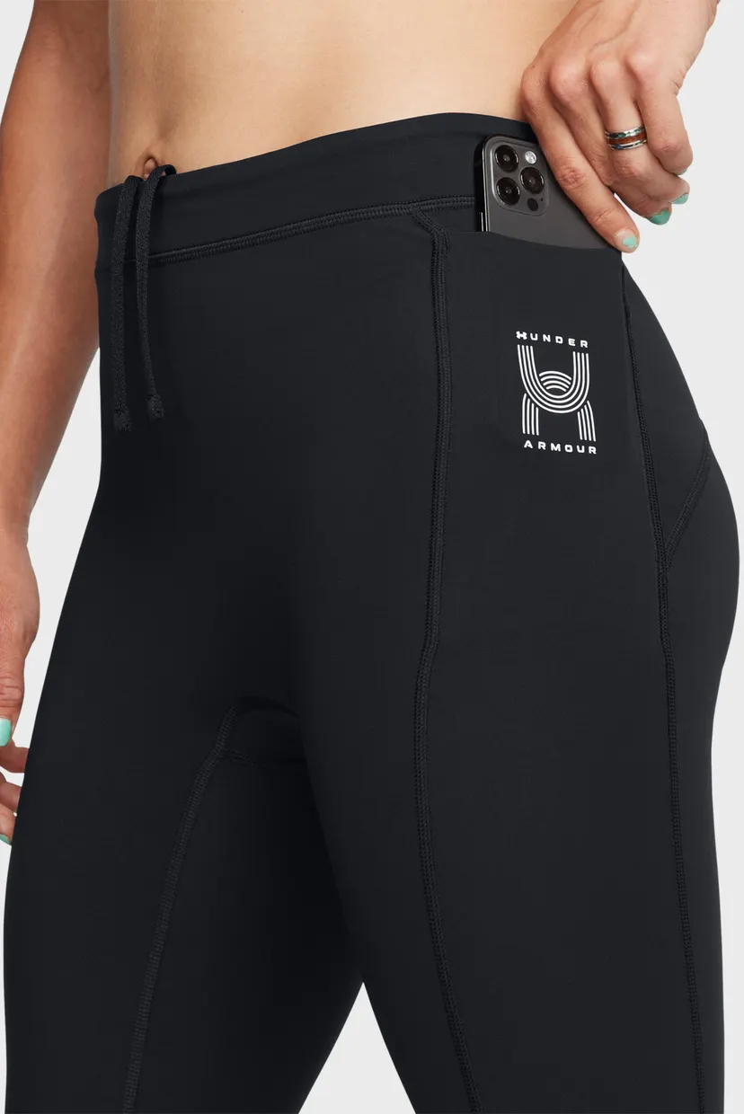 Женские черные тайтсы UA Run Anywhere Tights 4