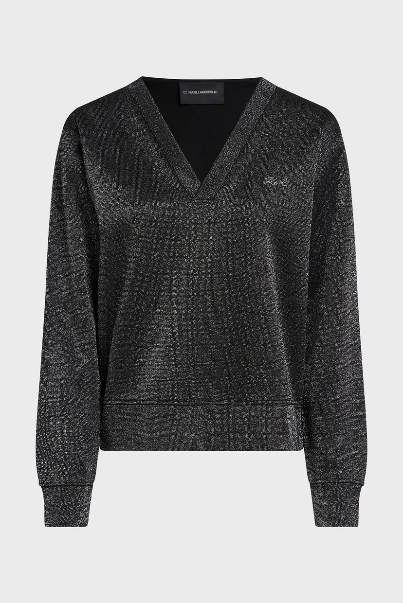 Женский черный пуловер LUREX JERSEY 5