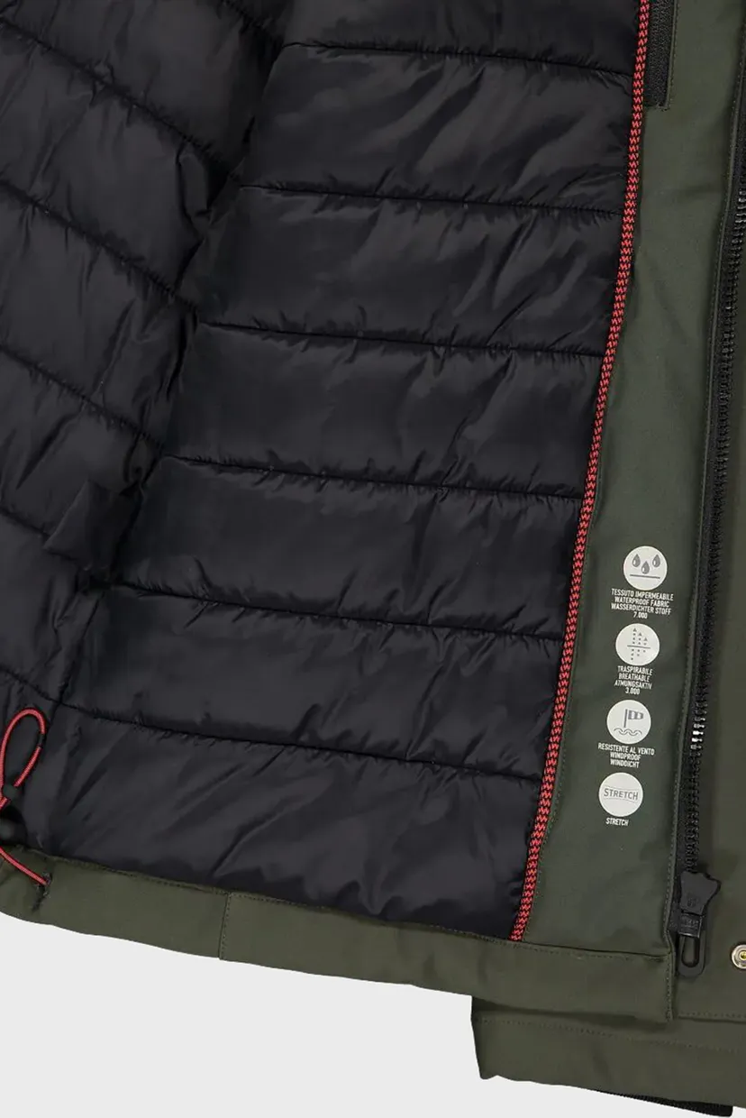 Чоловіча зелена куртка JACKET SNAPS HOOD FEEL WARM 3