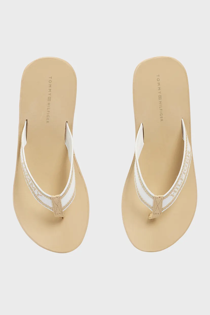 Жіночі бежеві в'єтнамки HILFIGER WEDGE BEACH SANDAL 4