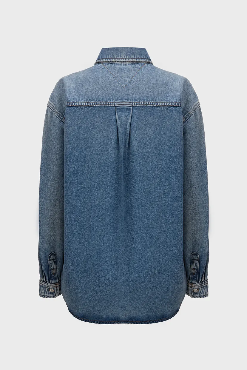 Женская синяя джинсовая рубашка RELAXED FIT OVERSHIRT 8