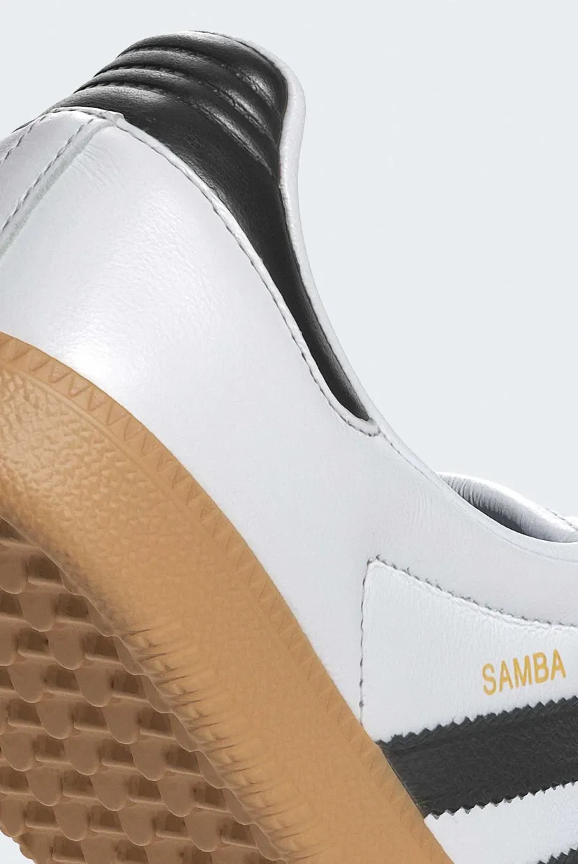 Женские белые кожаные сникерсы Samba LT 9