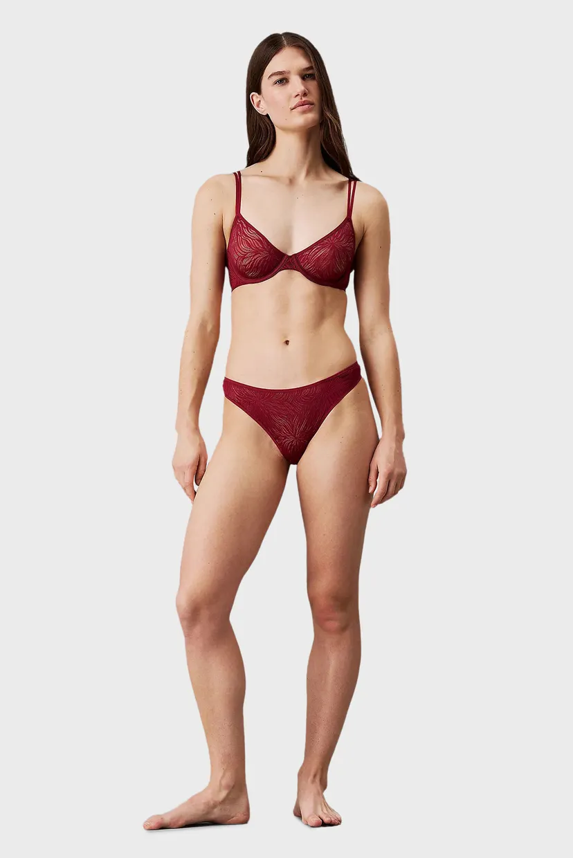 Жіночі червоні трусики THONG 3