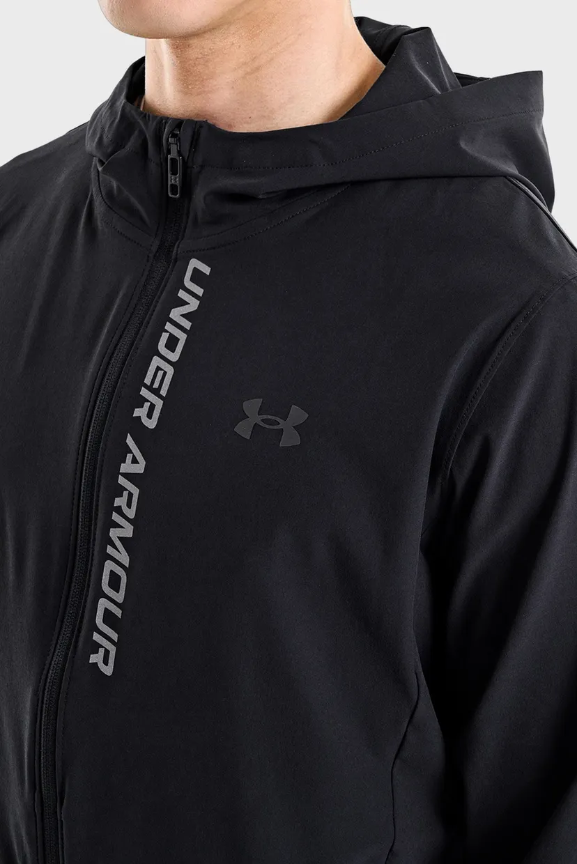 Чоловіча чорна вітровка OUTRUN THE STORM JACKET 4