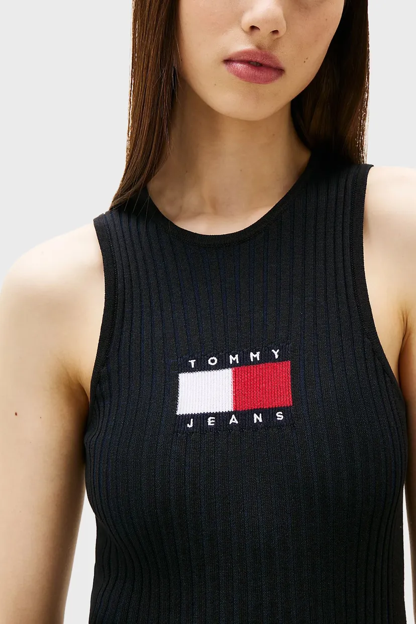 Жіноча чорна сукня FLAG SWEATER 4