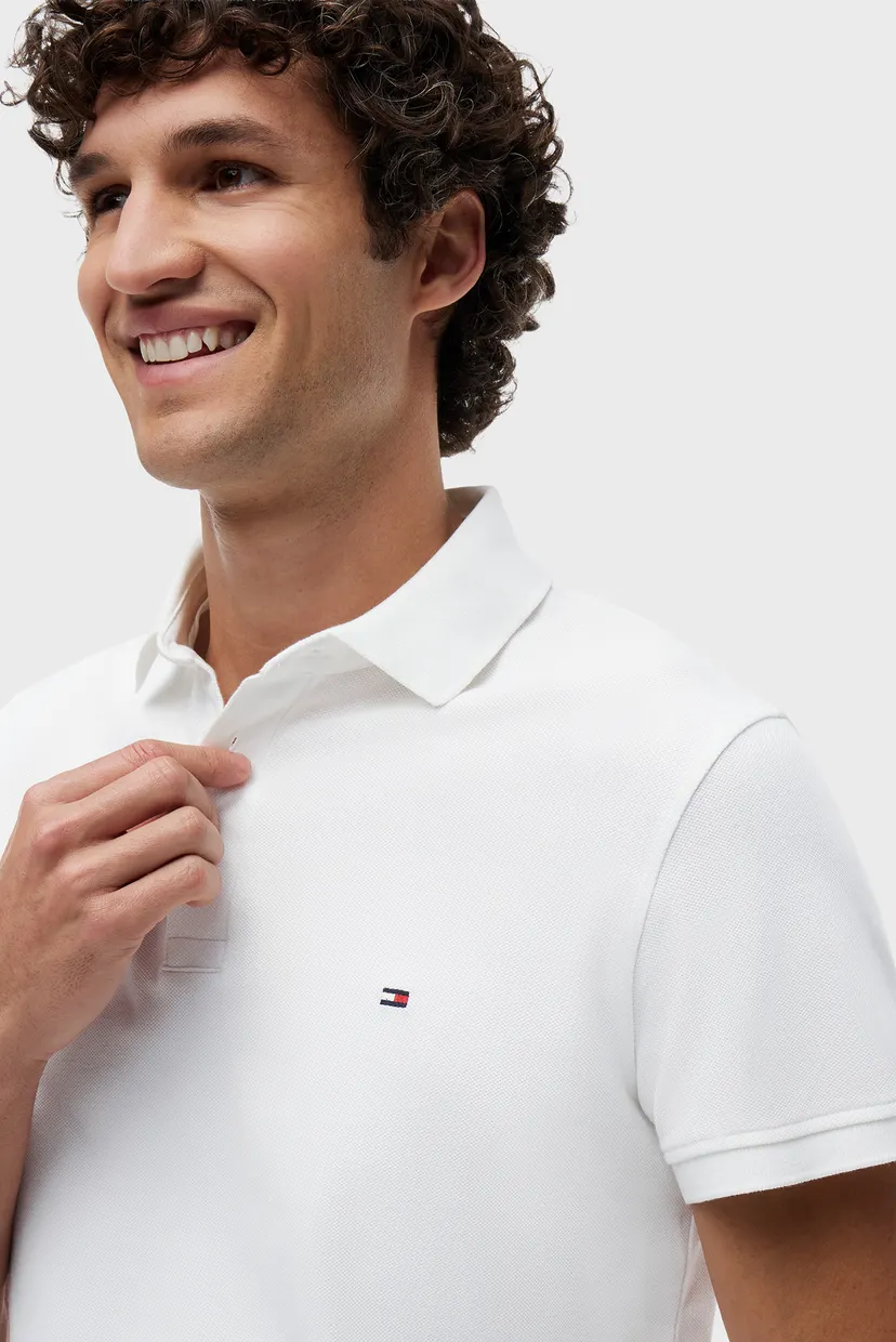Мужское белое поло CORE 1985 SLIM POLO 4