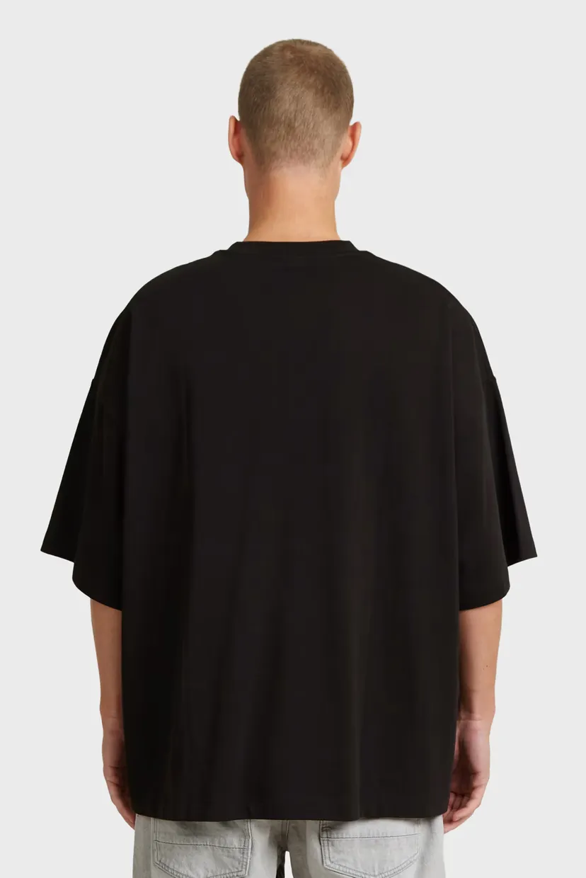 Чоловіча чорна футболка Heavy oversized 3