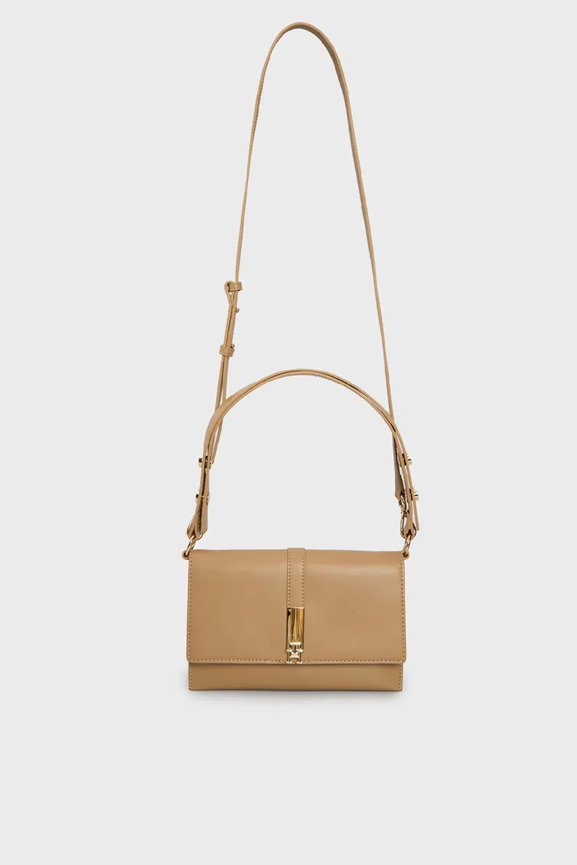 Жіноча бежева сумка TH HERITAGE SHOULDER BAG 5