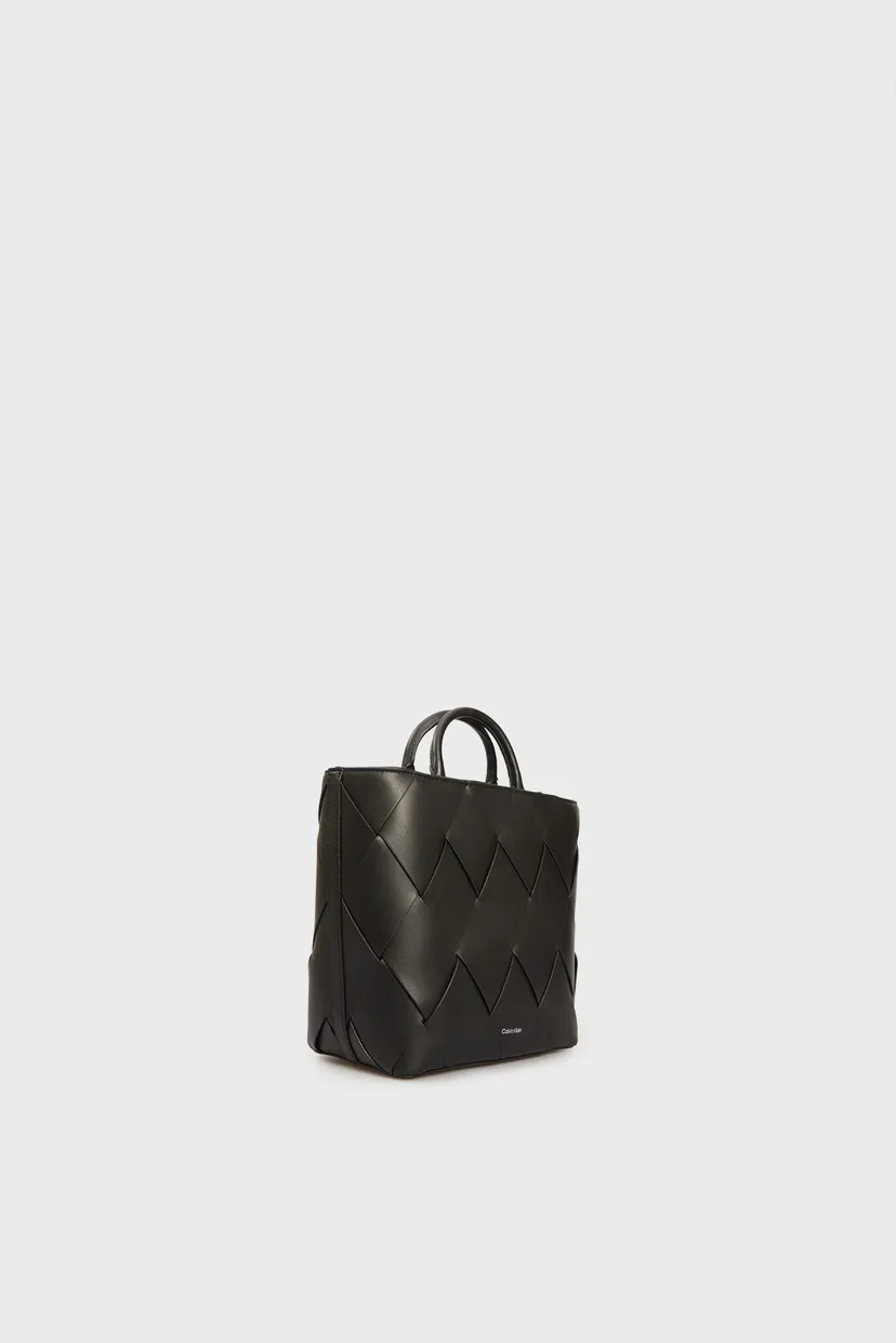 Жіноча чорна сумка CK WOVEN MEDIUM TOTE 3
