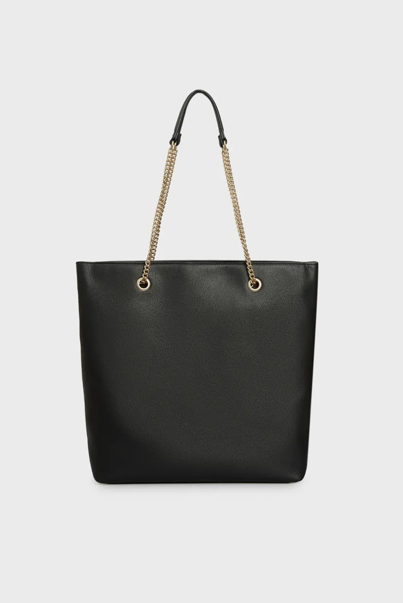 Жіноча чорна сумка MINIMAL MONOGRAM CHAIN TOTE 4