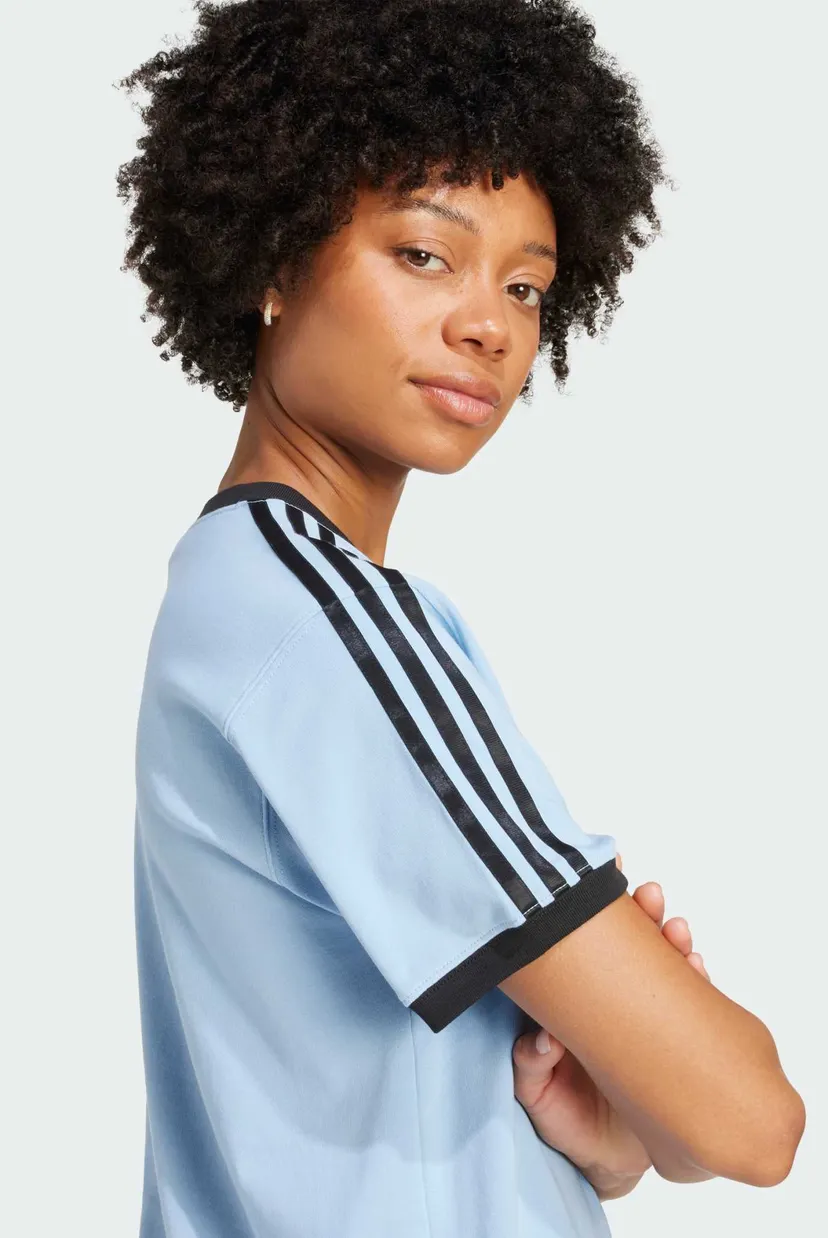 Жіноча блакитна футболка 3-Stripes Baby 4