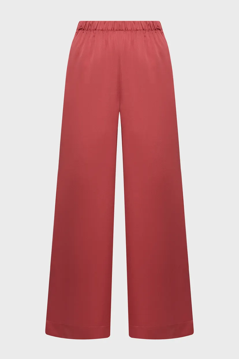 Жіночі коралові брюки SENSUAL SATIN WIDE LEG PANT 7