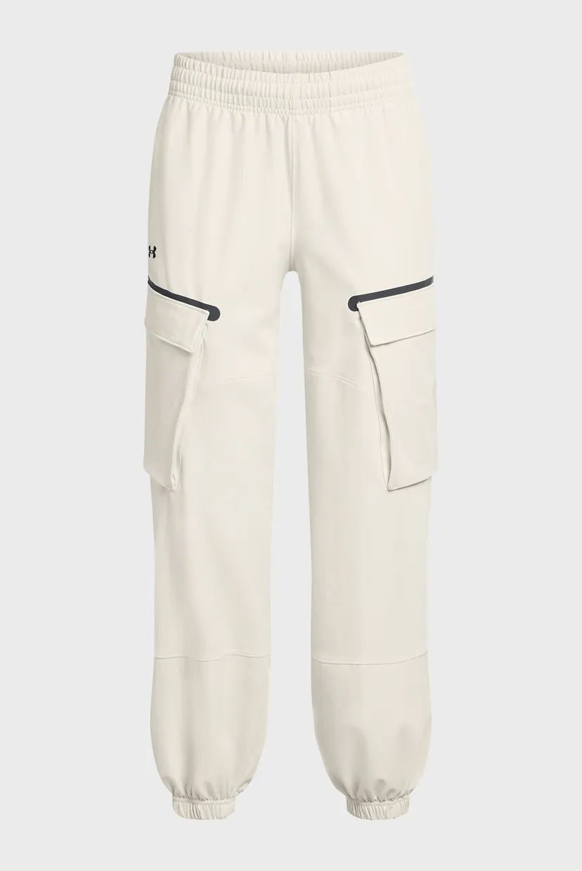 Женские белые спортивные брюки UA Unstoppable Cargo Pants 5