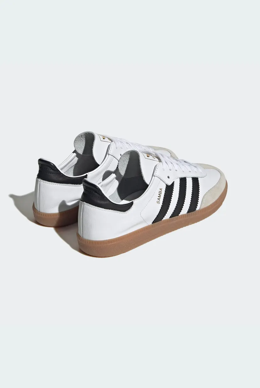 Мужские белые кожаные сникерсы Samba Decon 5