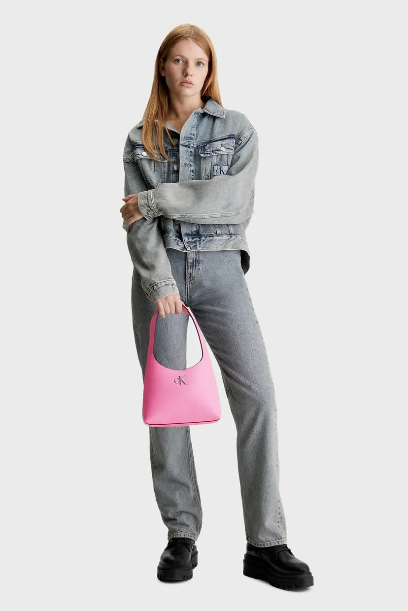 Женская розовая сумка MINIMAL MONOGRAM SHOULDER BAG 4
