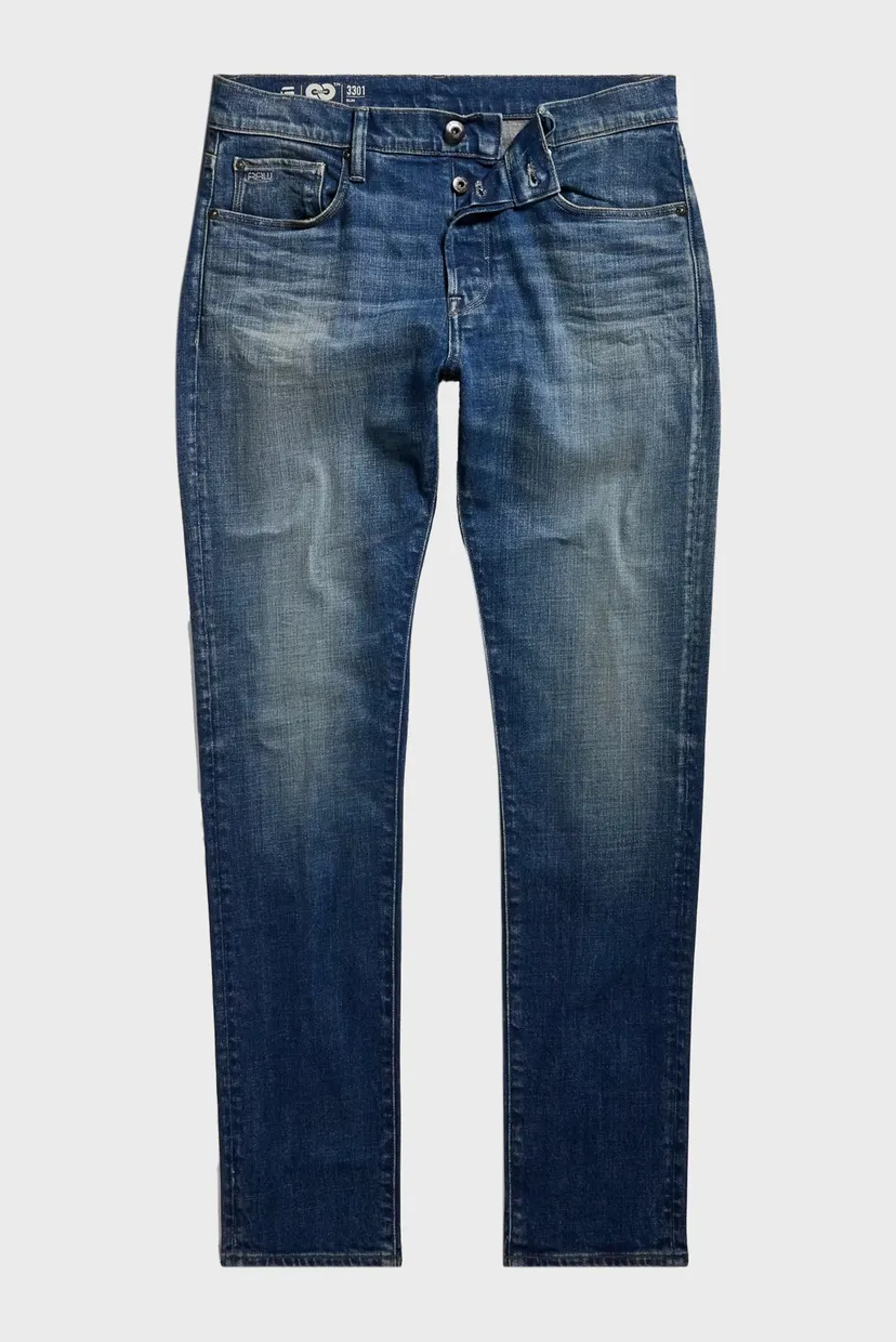 Мужские синие джинсы 3301 Slim 4