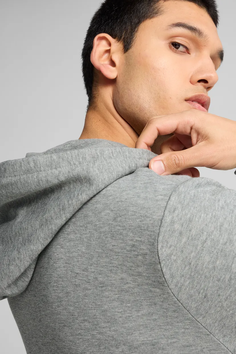 Чоловіче сіре худі Essentials No. 1 Logo Full-Zip Hoodie Men 5