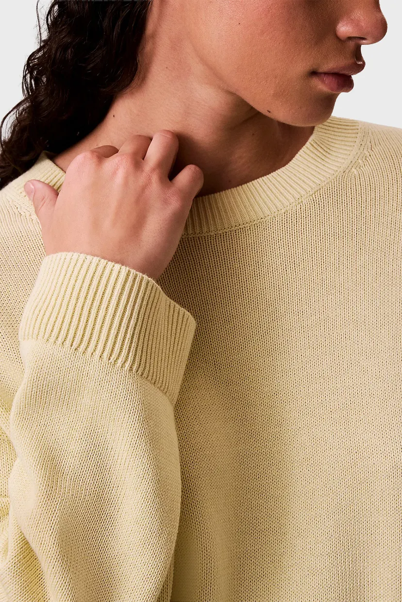 Женский желтый джемпер Long Sleeve Crew Neck 6