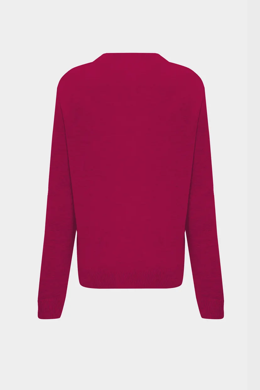 Жіночий малиновий джемпер TJW ESSENTIAL CREW NECK 6