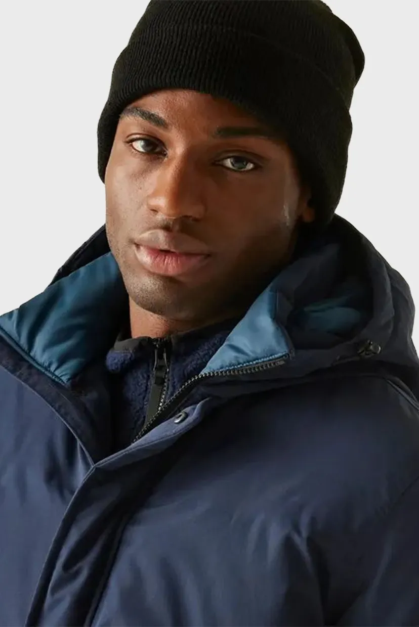 Чоловіча темно-синя парка 5