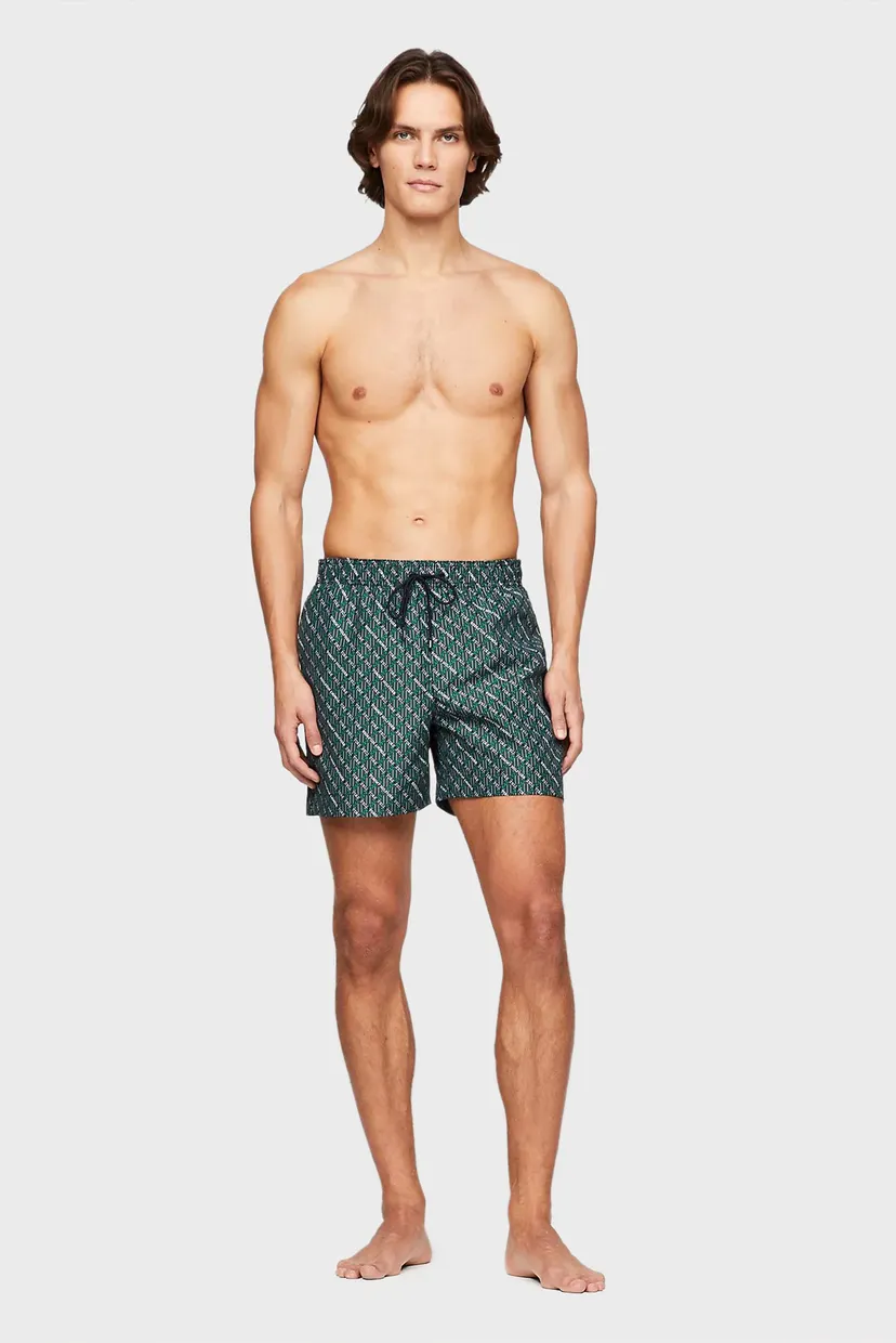 Мужские черные плавательные шорты с узором MEDIUM DRAWSTRING PRINT 3