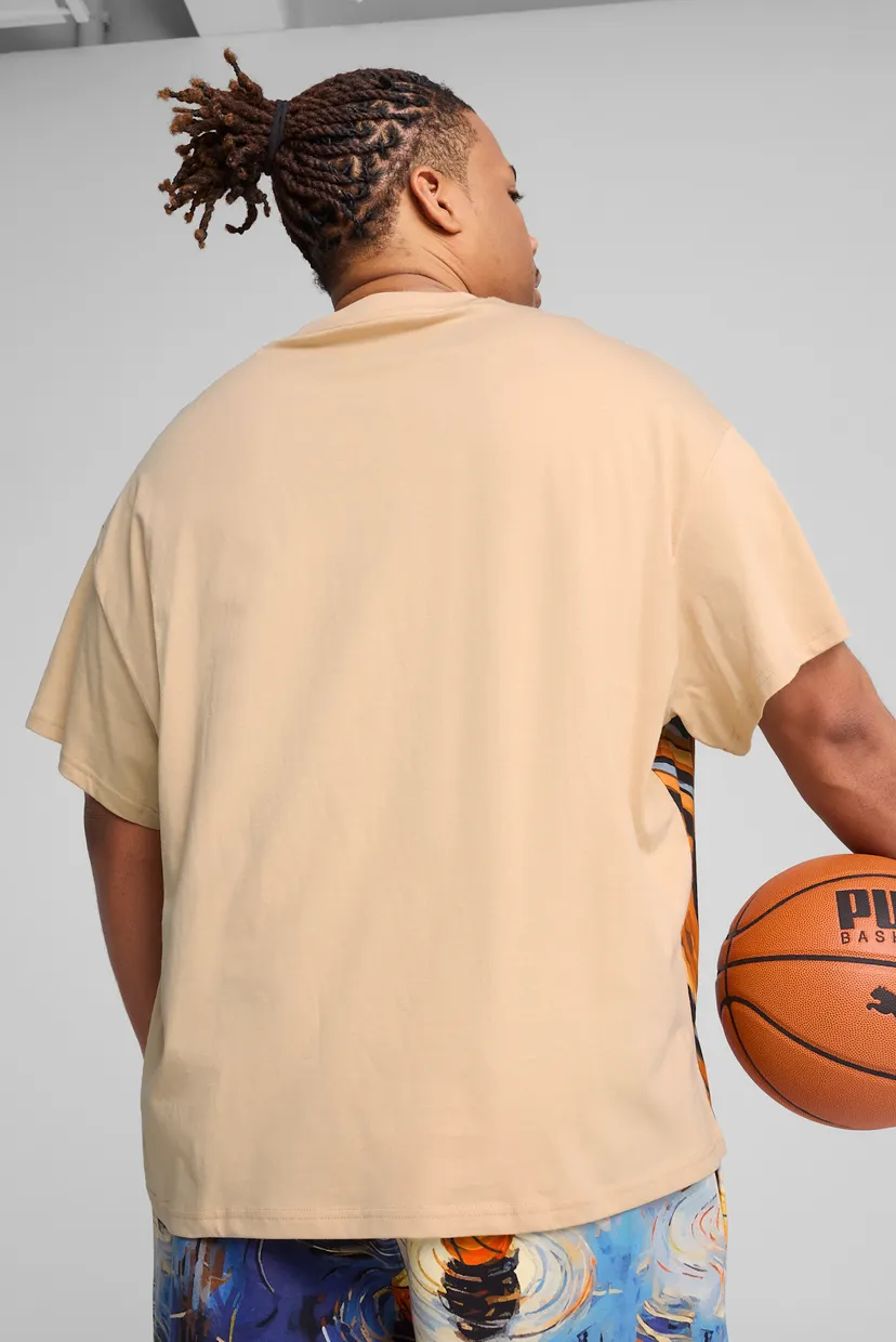 Чоловіча бежева футболка Dylan Exhibit Basketball Tee Men 5
