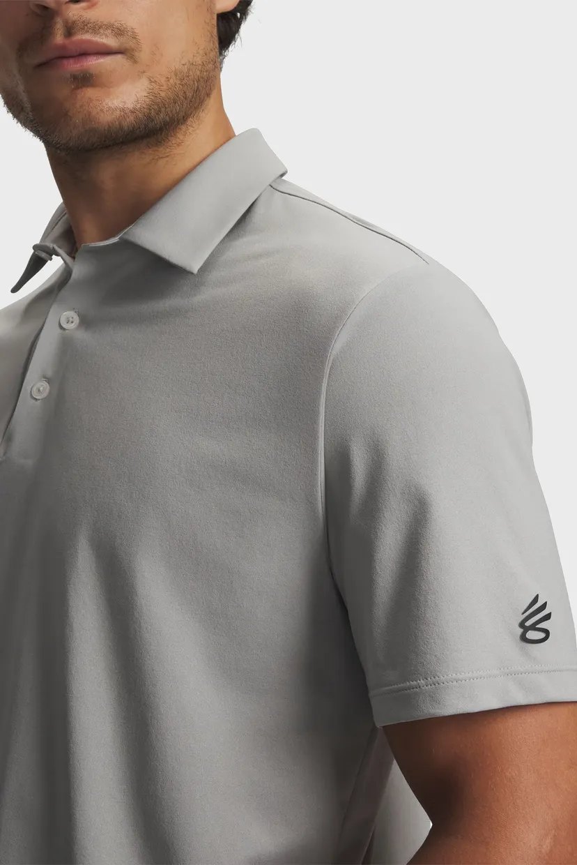 Мужское серое поло Curry Drive Bonded Polo 3