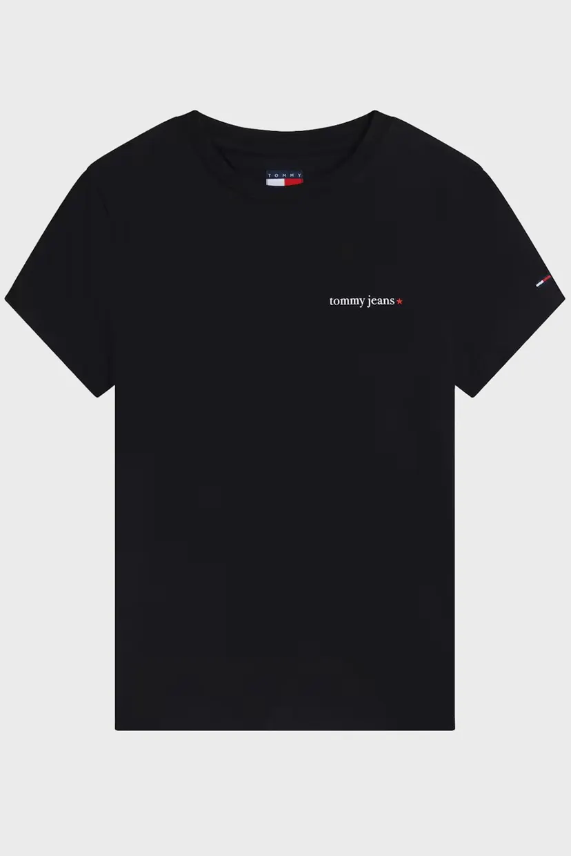 Жіноча чорна футболка SLIM ESS LOGO 5