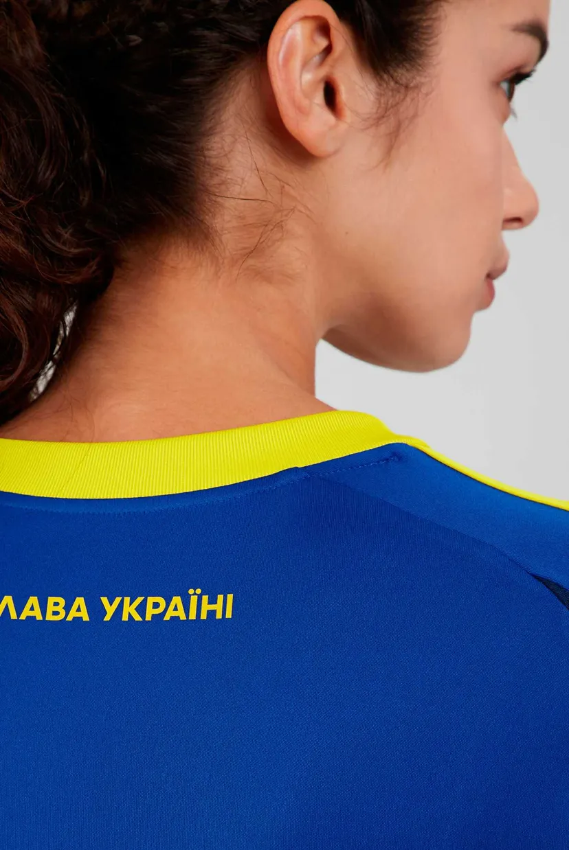 Женская синяя футболка в полоску Ukraine 24 5