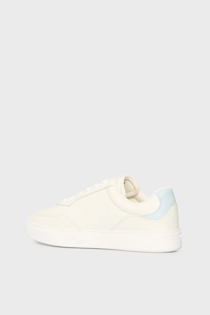 Женские белые кожаные сникерсы CASUAL CUPSOLE 5