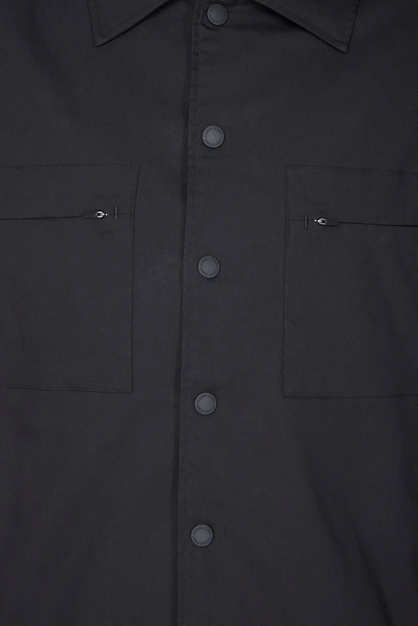 Чоловіча чорна вітровка TECH COTTON STRETCH OVERSHIRT 3