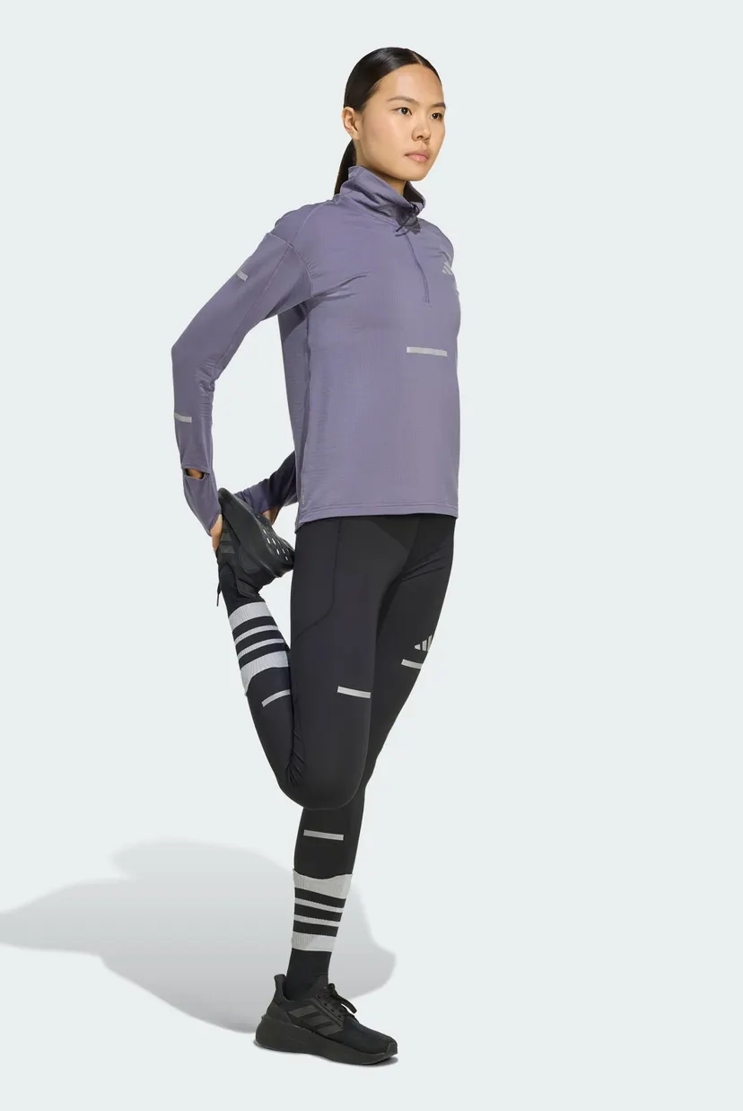 Женская сиреневая спортивная кофта Adi365 Running CLIMAWARM+ Half