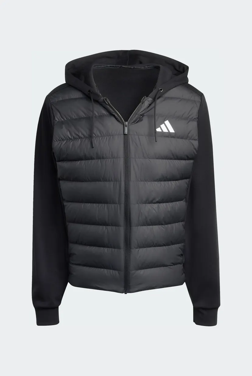 Мужской черный пуховик Essentials CLIMAWARM Hybrid Down Hooded 6