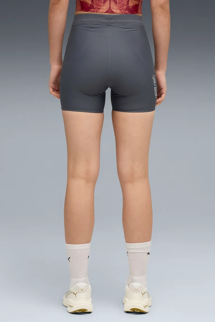 Женские серые велосипедки PUMA x SAYSKY Women's Running Short Tights 3