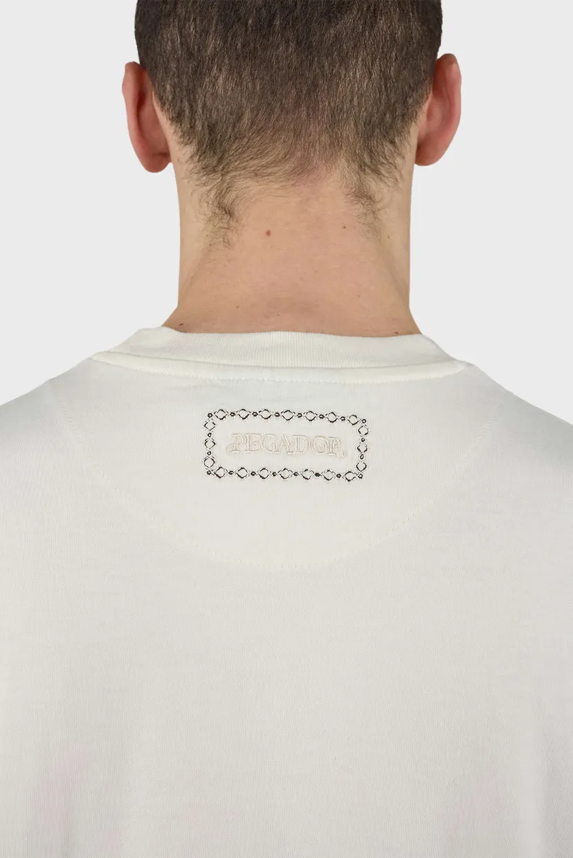 Мужская белая футболка Barno Oversized Tee 6