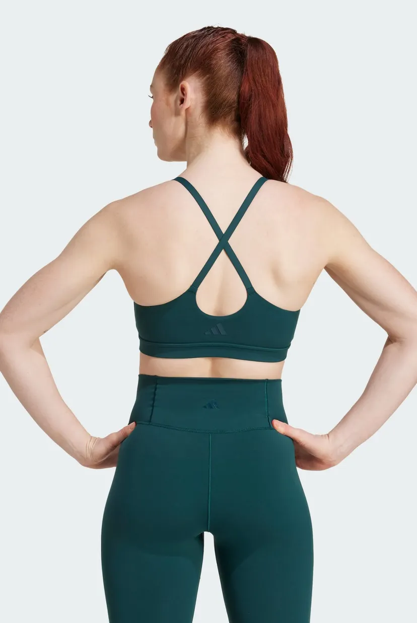 Женский зеленый топ adidas All Me Light Support 3
